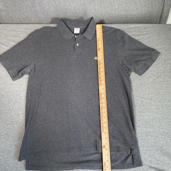 Brooks Brothers 346 Polo Men XL Gray Short Sleeve Golf - Picture 6 of 7